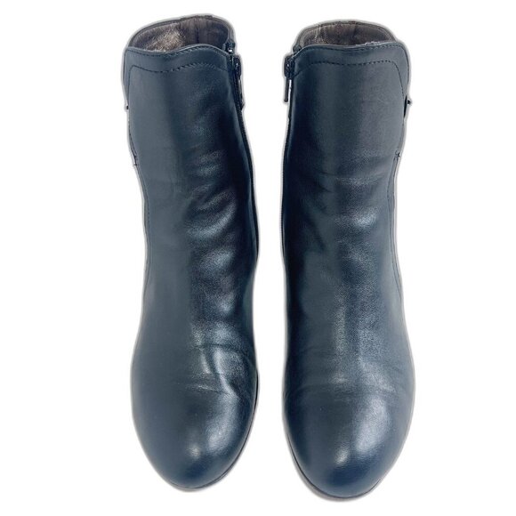 AGL Attilio Giusti Leombruni Himena Black Leather Ankle Boot Booties Size 8.5 - Picture 3 of 11